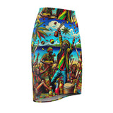 B Marley Let's Get Together & Feel Alright Women's Pencil Skirt