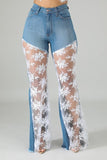 Lace Bell Bottom Jean