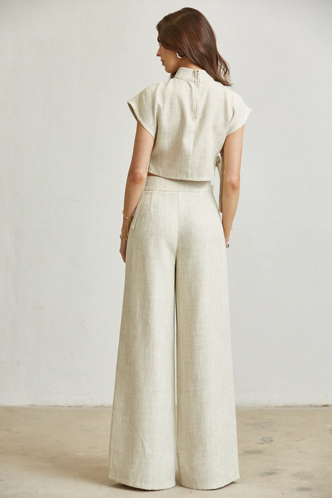 All that Linen Pants Set- Cream