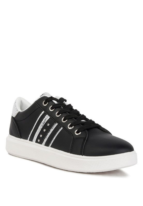 Claude Faux Leather Back Panel Detail Sneakers- 3 Colors