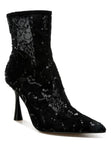 Samia Sequin Lace Boots- 3 Colors