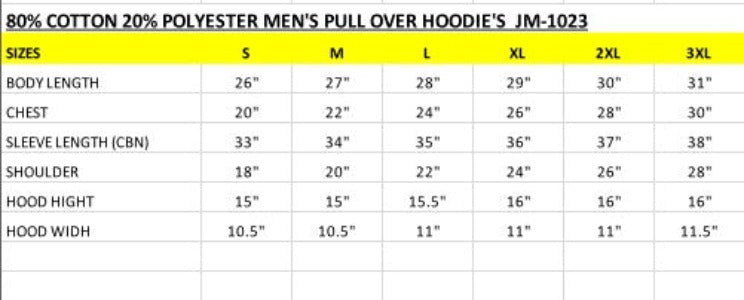 Men's Fleece Pullover Hoodie- 9 Colors