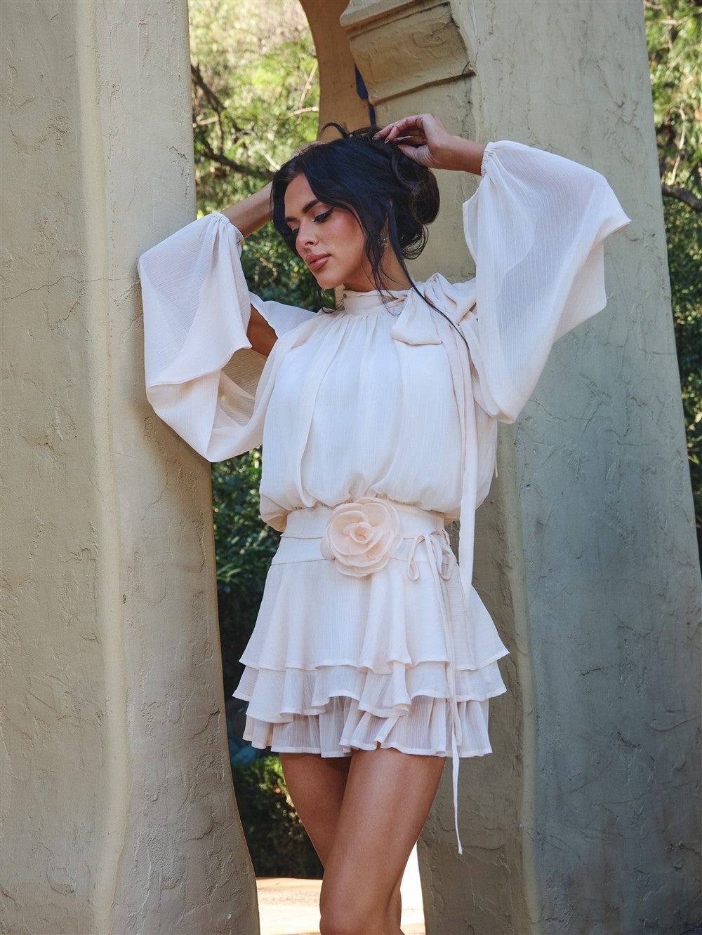 Soft Afternoon Romper- Peach