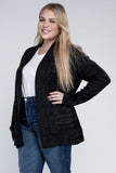 Plus Size Black/Charcoal Solid Open Front Cardigan