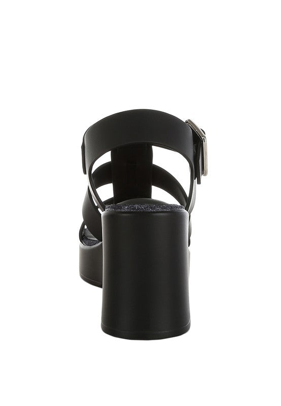 Avalon Chunky Pin Buckle Platform Heels- 3 Colors