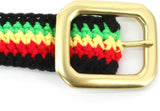 Hand Knitted Cotton Rasta Buckled Belt #2