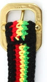 Hand Knitted Cotton Rasta Buckled Belt #2