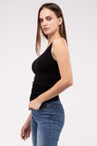 Front & Back 2-Way V-Neck Seamless Tank-3 Colors