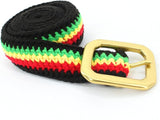 Hand Knitted Cotton Rasta Buckled Belt #2