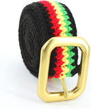 Hand Knitted Cotton Rasta Buckled Belt #2