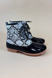 Lace Up Winter Rain Boot- 2 Colors