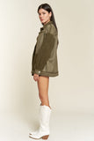 FAUX FUR AND SUEDE JACKET- OLIVE OR CAMEL