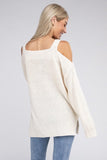 Ivory Off The  Shoulder Sweater