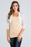 3/4 Sleeve Sheer Chiffon Open Front Bolero- 9 Colors