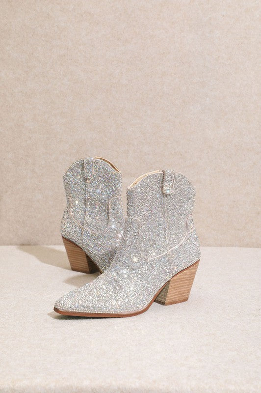 "Angel" Rhinestone Dress Boots