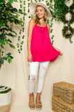 RUFFLED BOTTOM TUNIC TANK TOP-4 COLORS