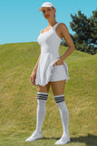 Women Workout Golf Tennis Dress with Shorts Pocket-3 Colors