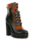 YETI HIGH HEEL LACE-UP BIKER BOOT- 3 COLORS