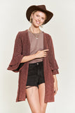 Glitter Bell Sleeve Kimono Cardigan