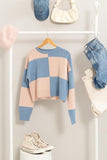 Modern Club Long Sleeve Color-Block Sweater