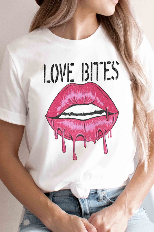 LOVE BITES LIPS Graphic T-Shirt-5 Colors