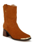 Emberly Suede Square Toe Ankle Boots- 2 Colors