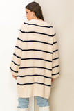 Made for Style Oversized Striped Sweater Cardigan- 2 Colors