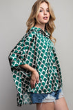 LIGHT SATIN PRINT BUTTON DOWN SHIRT-2 COLORS