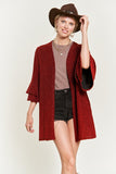 Plus Size Glitter Bell Sleeve Kimono Style Cardigan