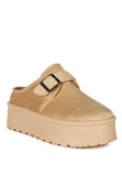 Ryeson Buckle Strap Platform Classic Slip-On Shoes-2 Colors