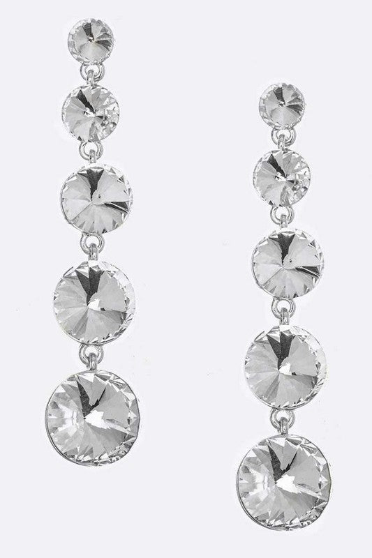 Dangle Crystal Earrings-4 Shades
