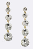 Dangle Crystal Earrings-4 Shades