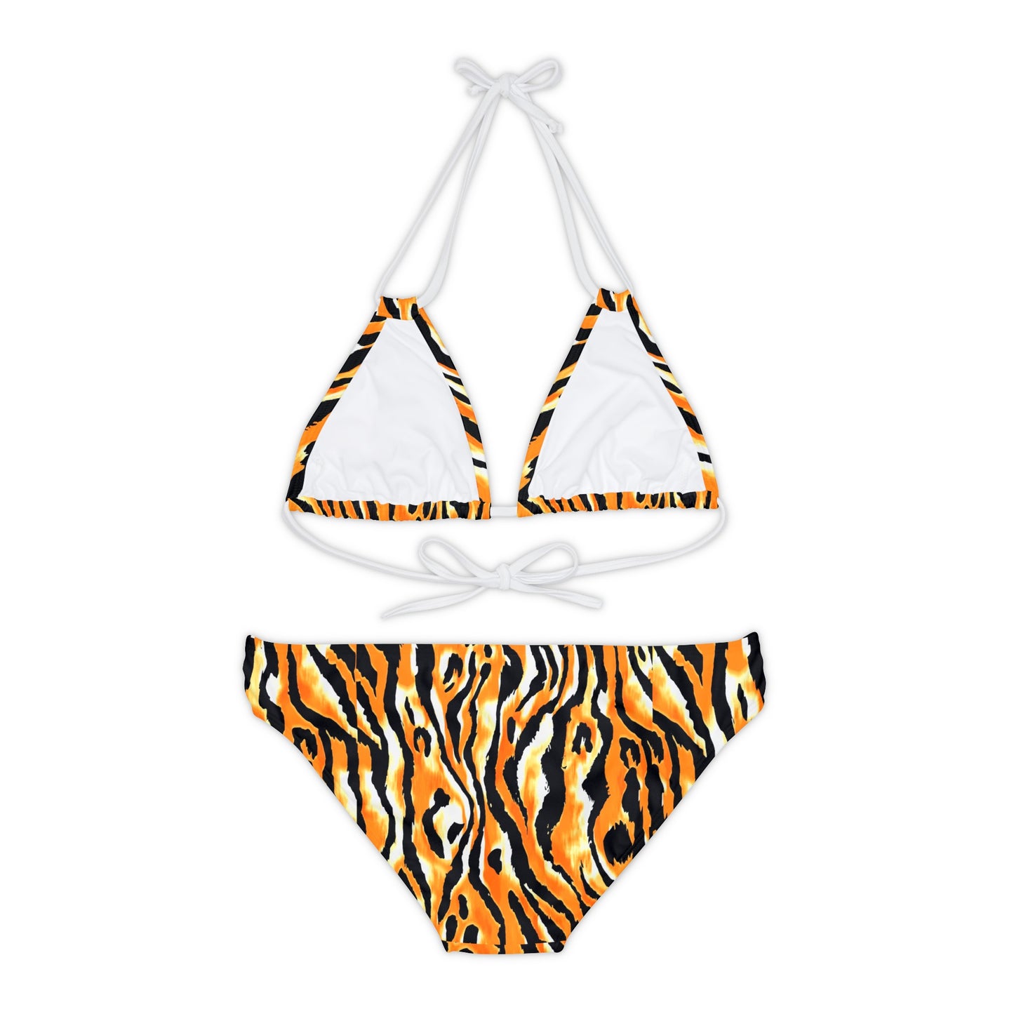 Animal Print Strappy Bikini Set