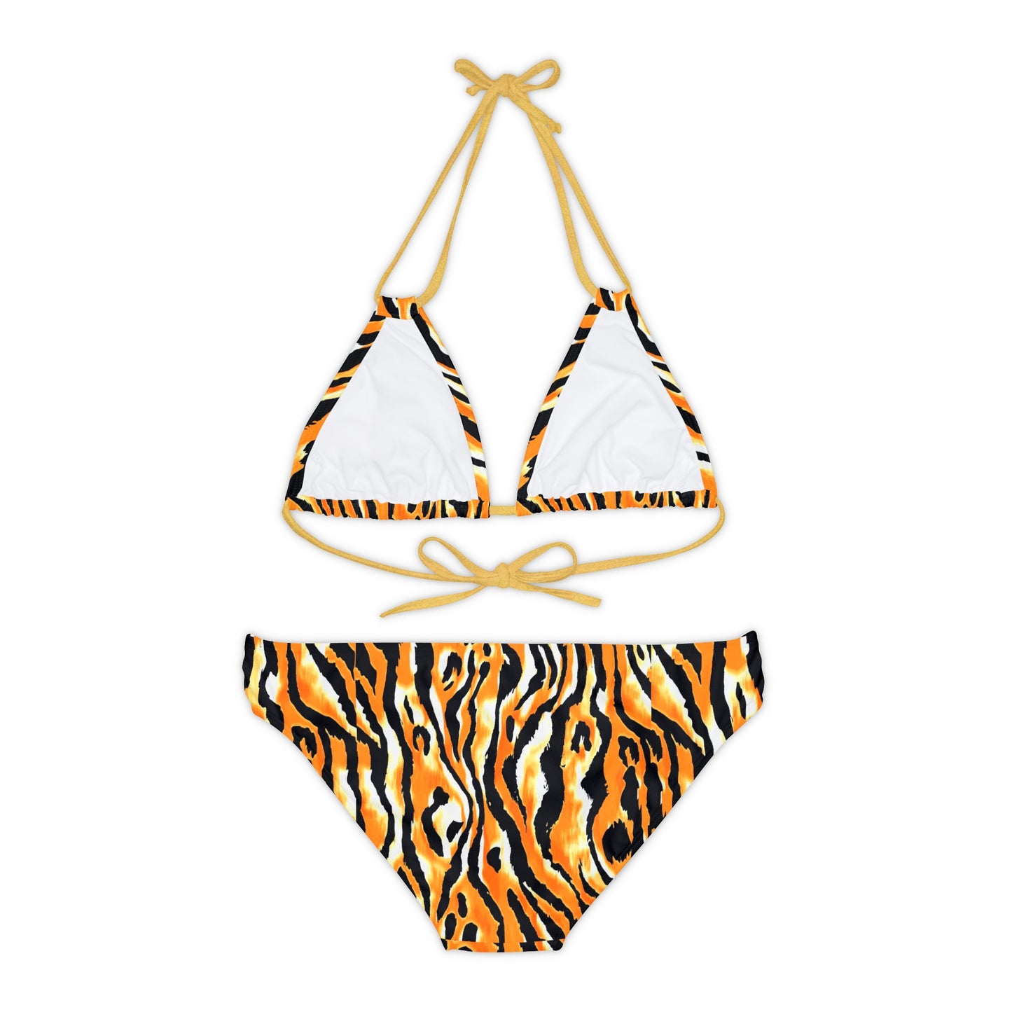 Animal Print Strappy Bikini Set