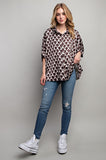 LIGHT SATIN PRINT BUTTON DOWN SHIRT-2 COLORS