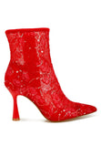 Samia Sequin Lace Boots- 3 Colors