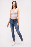 Washed Ribbed Cropped V-Neck Tank Top-4 Colors