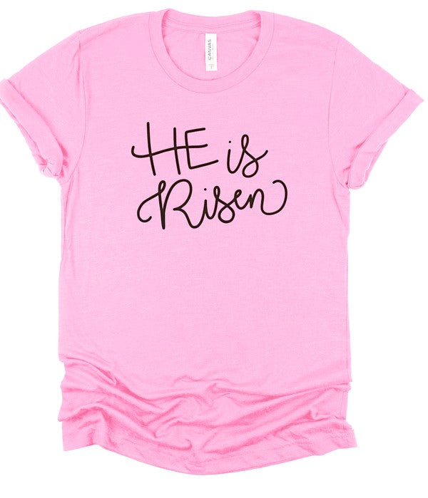 Plus Size Unisex He is Risen Crewneck Tee-7 Colors