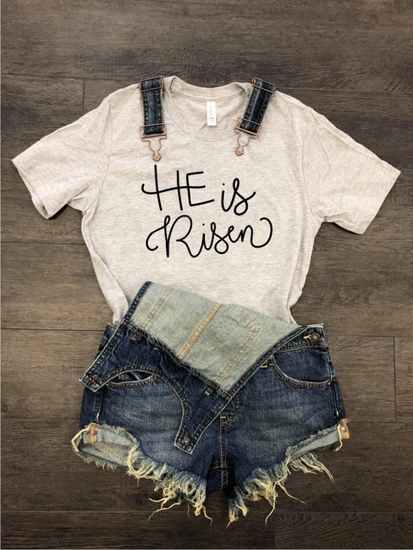 Unisex He is Risen Crewneck Tee- 7 Colors