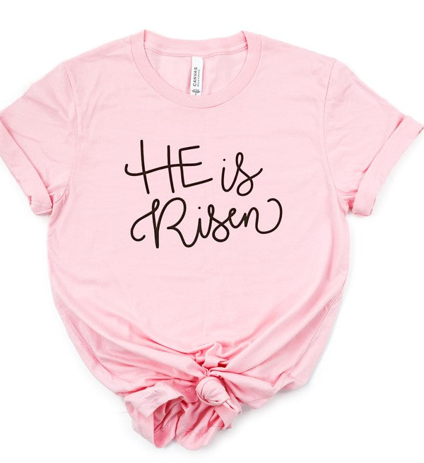 Unisex He is Risen Crewneck Tee- 7 Colors