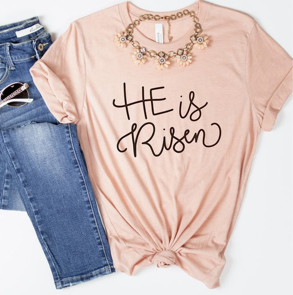 Plus Size Unisex He is Risen Crewneck Tee-7 Colors