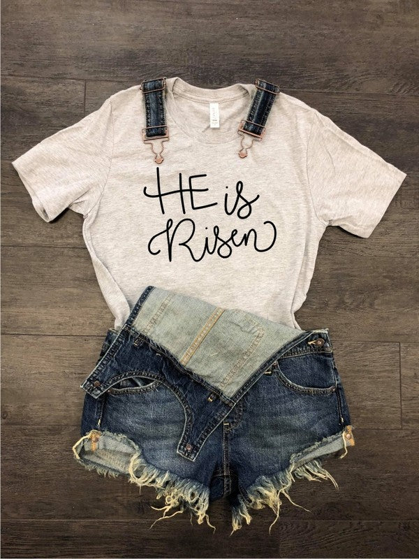 Plus Size Unisex He is Risen Crewneck Tee-7 Colors