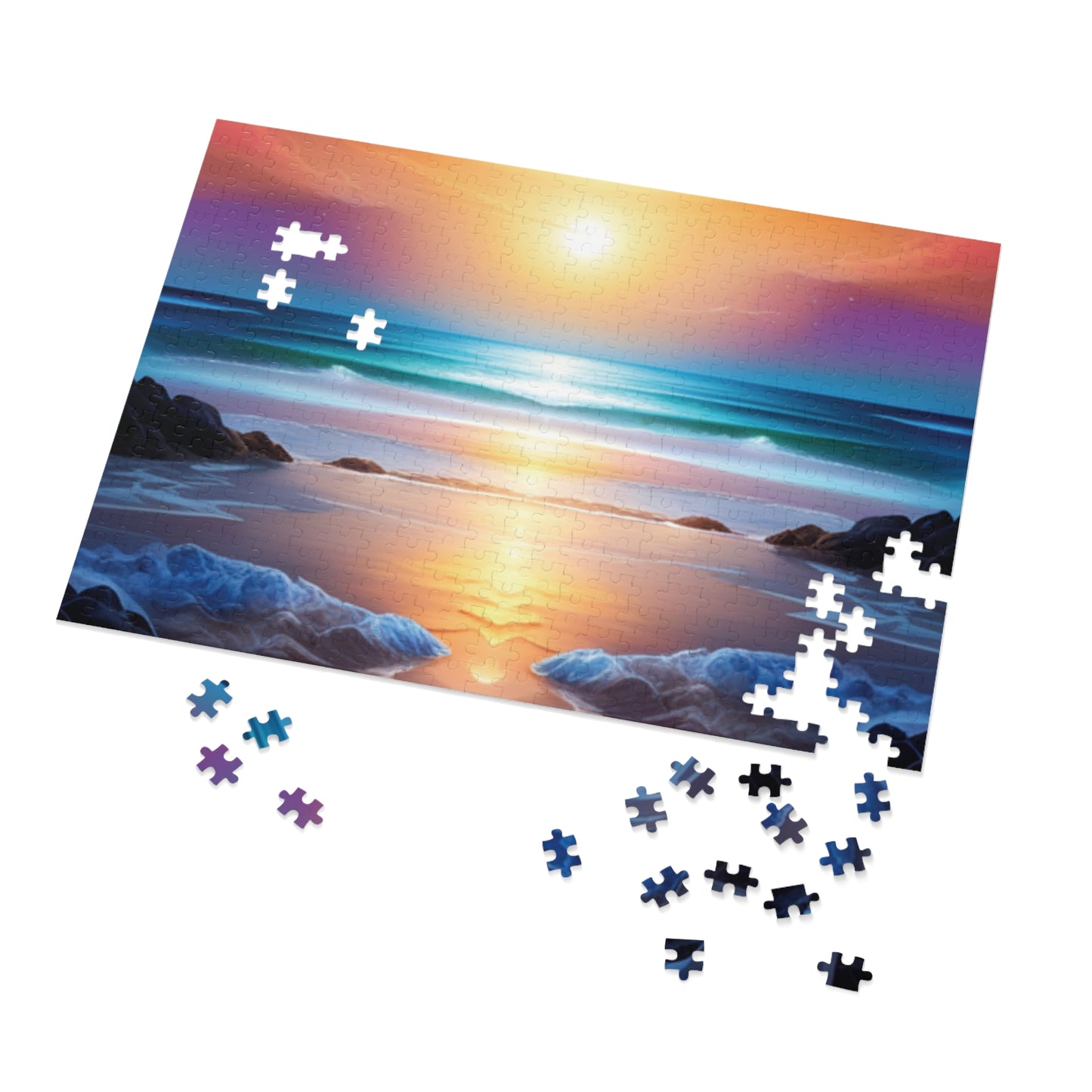 Sunset at the Beach Jigsaw Puzzle (30, 110, 252, 500,1000-Piece)