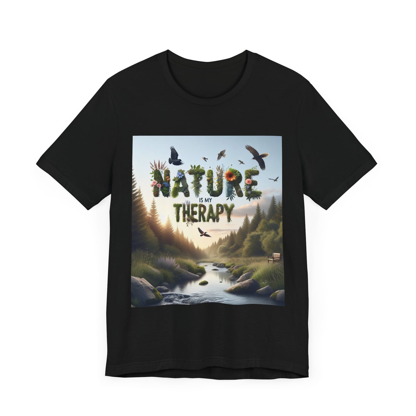 Nature is My Therapy Unisex Tee 2 - Eco-Friendly Comfort for Nature Lovers- 8 Colors