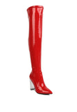 NOIRE THIGH HIGH LONG BOOTS IN PATENT PU- 4 COLORS