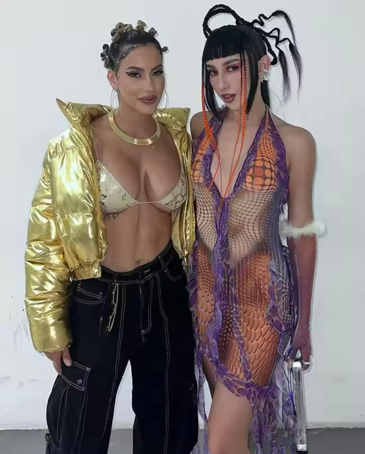 Women Abstract Sexy Mesh Dress