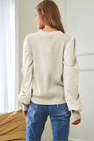 Pearl Embellishments Contrast Sleeves Sweater- 2 Colors