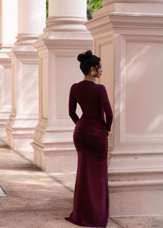 Since I've Met You Maxi Dress- Burgundy