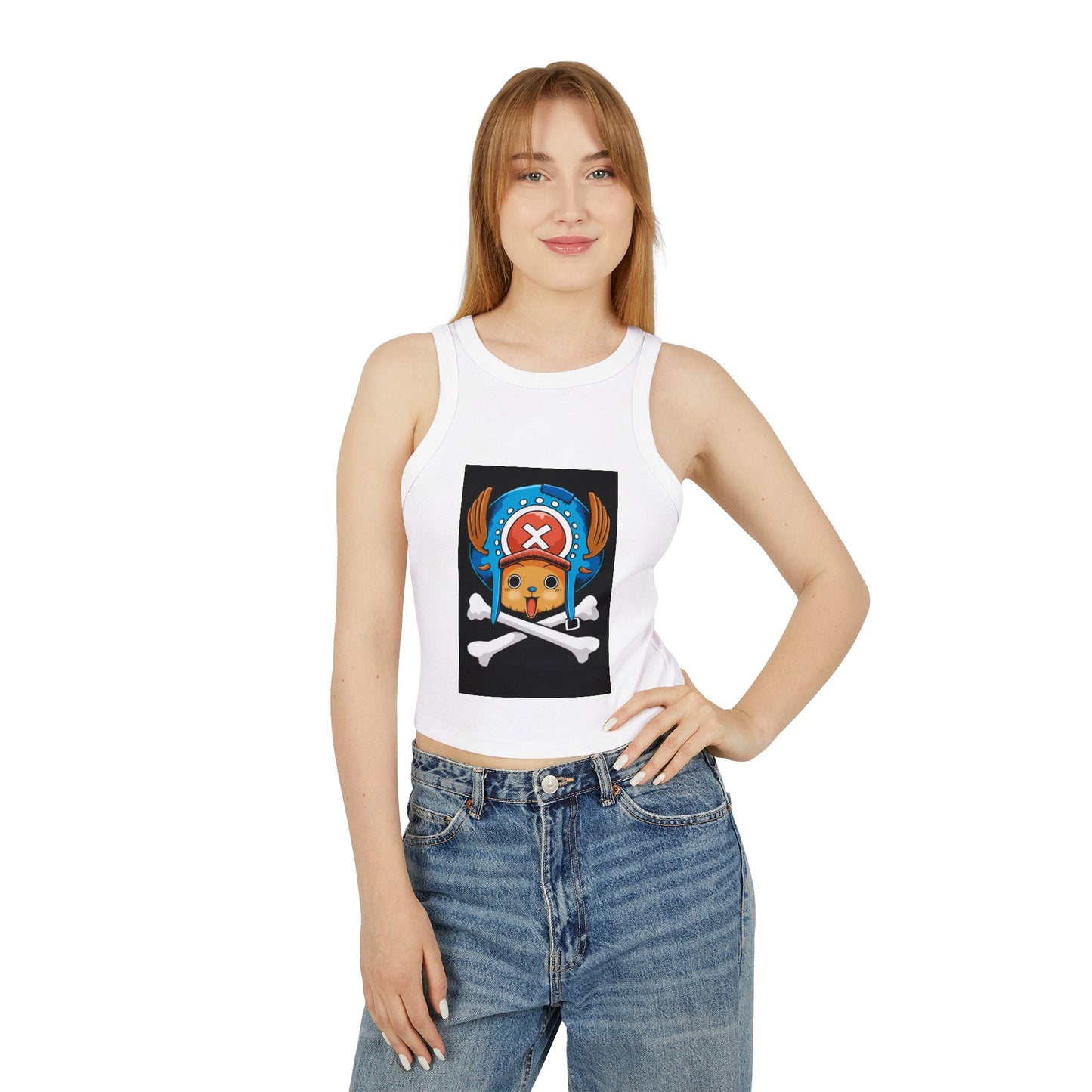 Custom Made One Piece Chopper Women's Micro Rib Racer Tank Top- 4 Colors