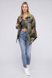 Loose Fit Buttoned Down Check Shirt Jacket-2 Colors